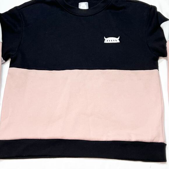 KINWAMONSTER LOGO Pink/Black/White Sweatshirt Unisex Adult Small Official Used - Picture 3 of 5